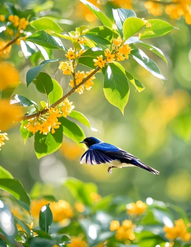 春風(fēng)拂過(guò)枝頭，每一片新綠都在訴說(shuō)著希望的故事。
